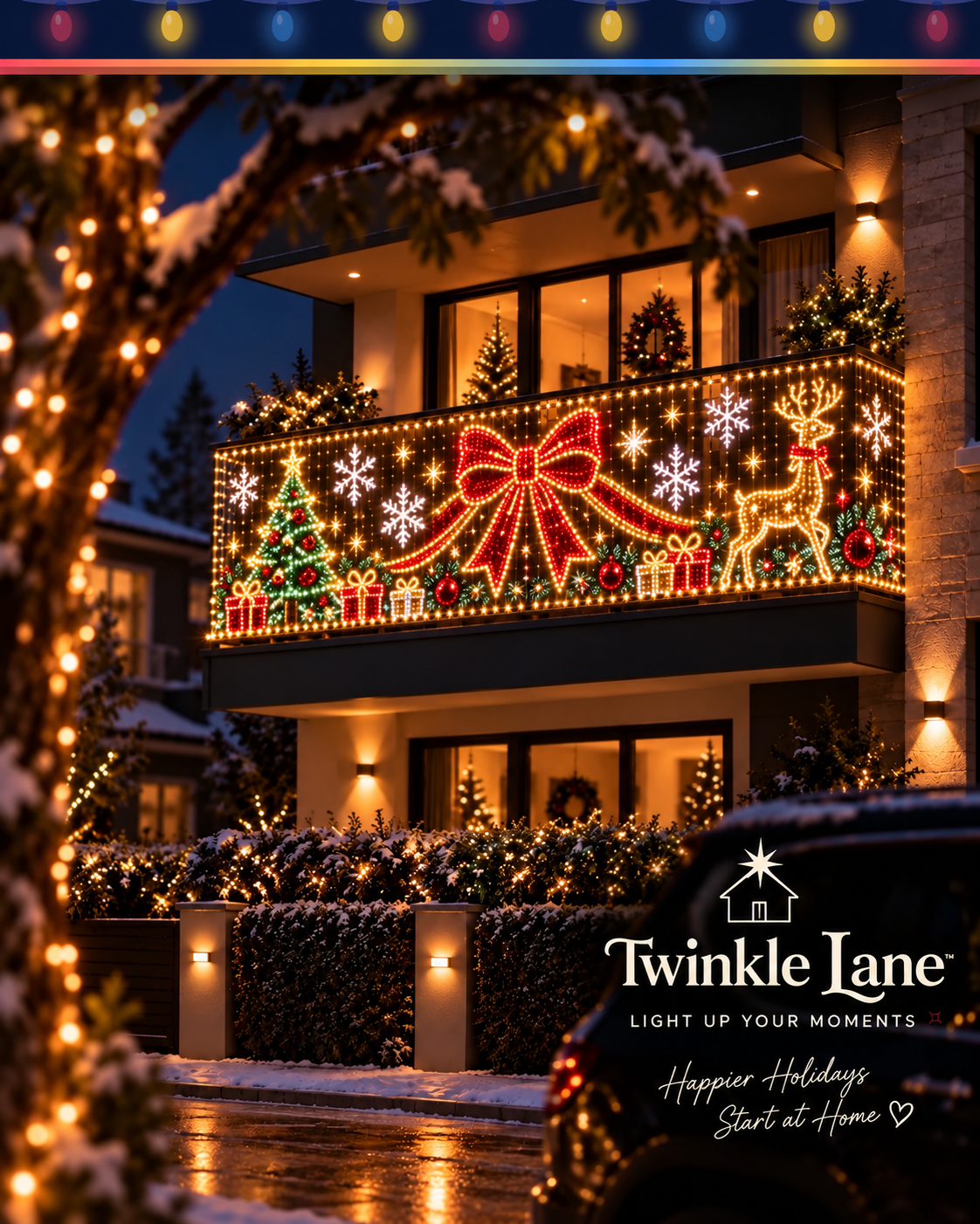 Twinkle Lane Smart LED Grid Lights