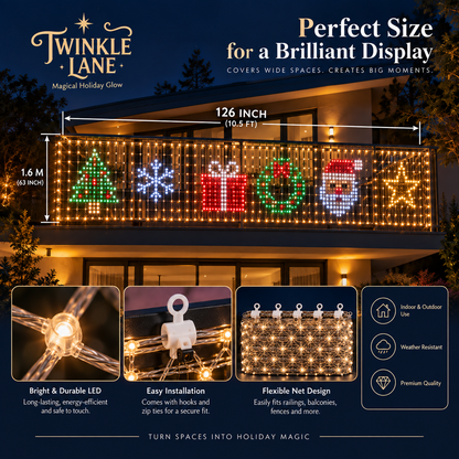 Twinkle Lane Smart LED Curtain Lights