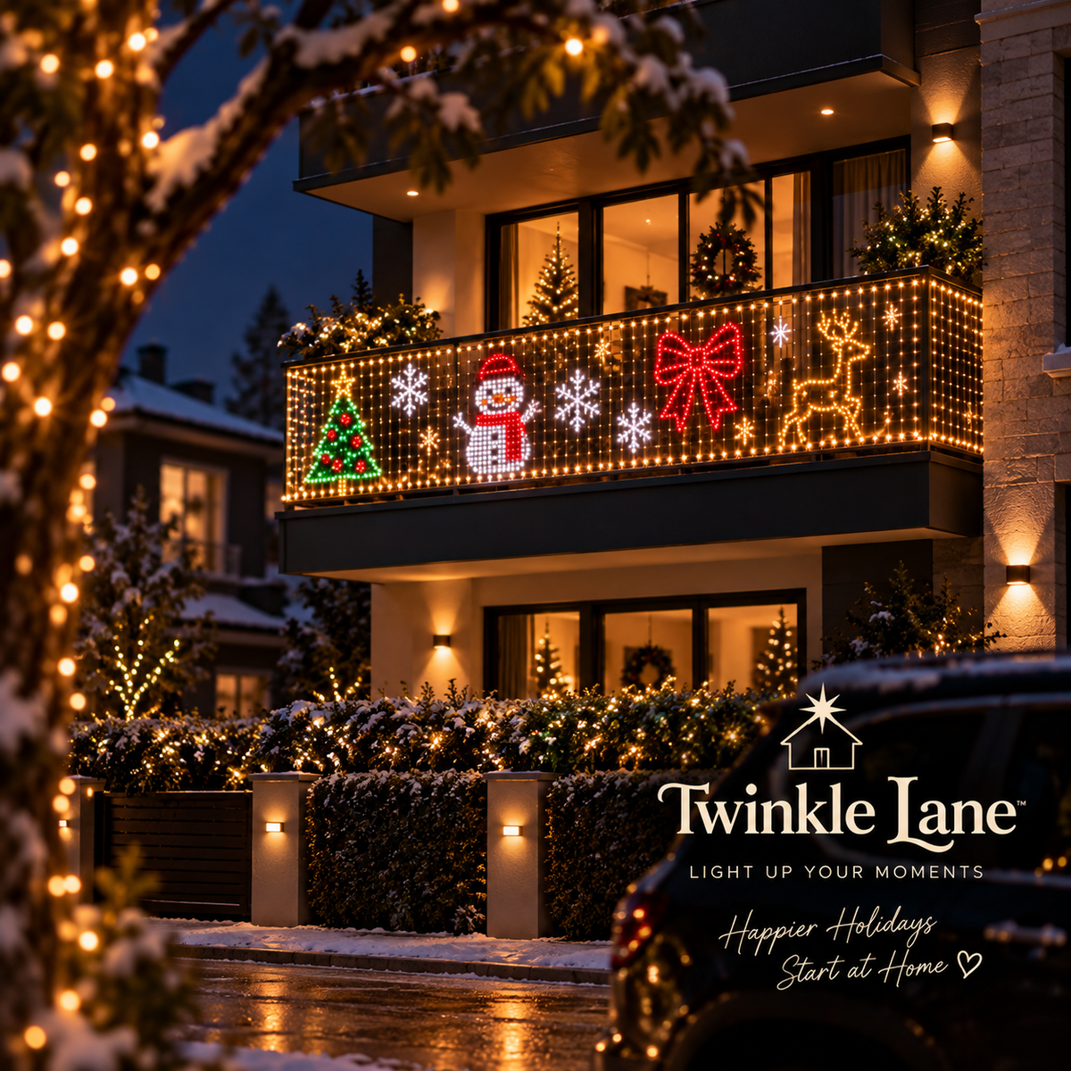 Twinkle Lane Smart LED Curtain Lights