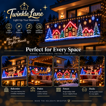 Twinkle Lane Smart LED Grid Lights