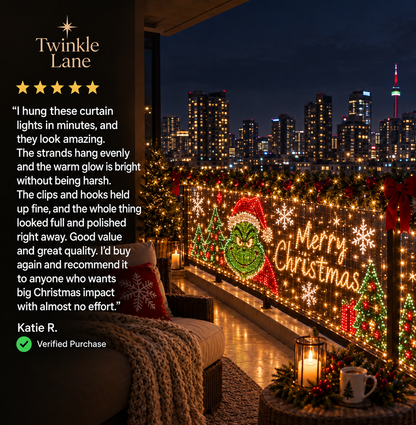 Twinkle Lane Smart LED Curtain Lights