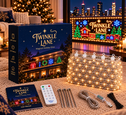 Twinkle Lane Smart LED Curtain Lights
