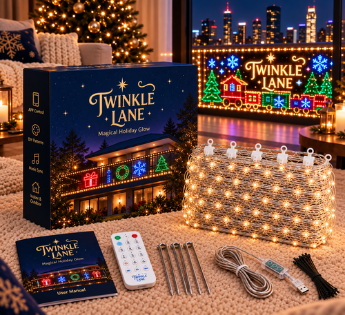 Twinkle Lane Smart LED Curtain Lights