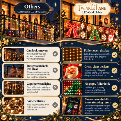 Twinkle Lane Smart LED Grid Lights